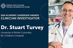 CHILD Co-Director Dr. Stuart Turvey wins Leadership Award